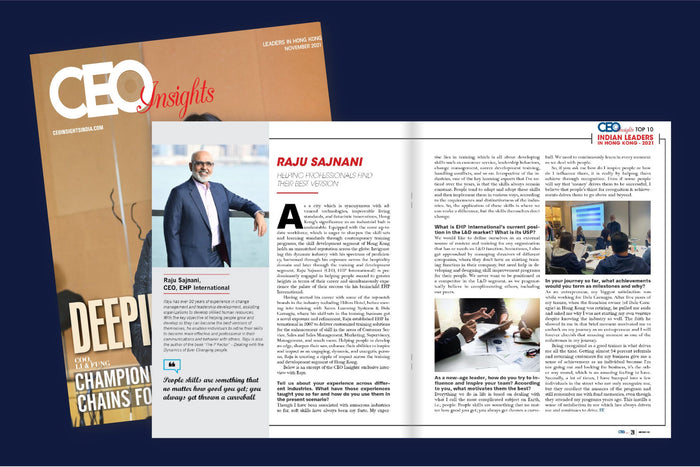 Raju Sajnani is shortlisted for Top 10 Best Indian Leaders in Hong Kong 2021